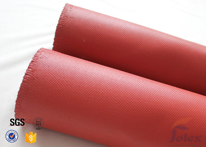 Red Silicone Coated Fiberglass Fabric Engine Thermal Insulation 1mm 30oz 39