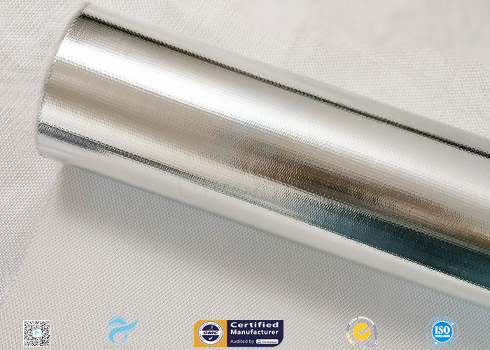 Moisture Proof 450g Durable Aluminium Foil Fiberglass Fabric Silver Laminated