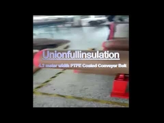 Kahverengi PTFE Kaplamalı Fiberglas Örgü Kumaş Konveyör Bandı 4X4 mm