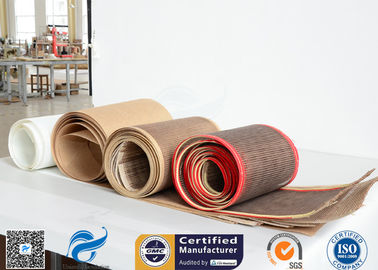 Tortilla Konveyör Bant için 560gsm 4x4mm PTFE Kaplı Fiberglas Açık Hasır